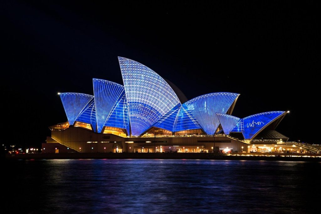 The Opera House by night